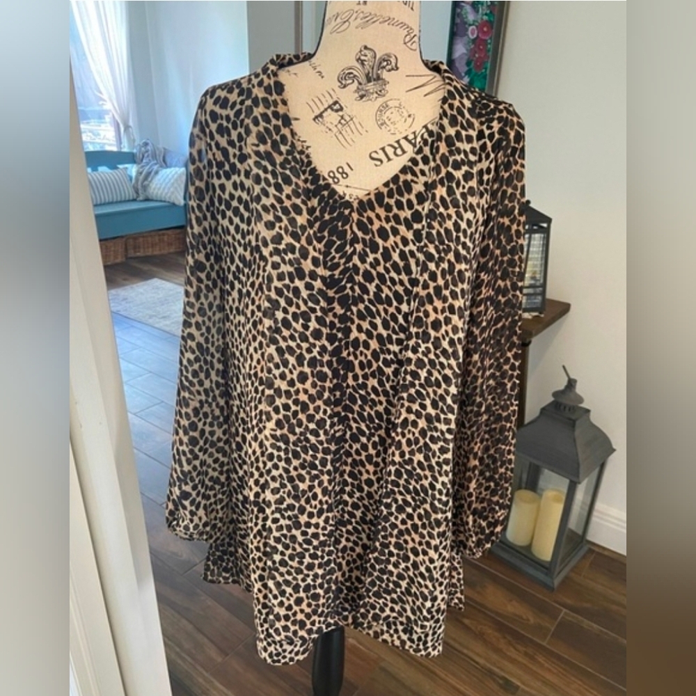 Design Lab Lord & Taylor Cheetah/Leopard Print Dress Size XS